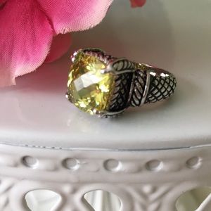 Premier Designs Citrine cubic zirconia ring